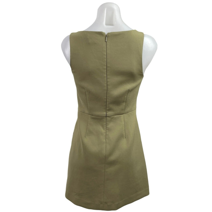 Aritzia Babaton Bond Women's Gray Sleeveless Boat Neck Mini A-Line Tank Dress 0