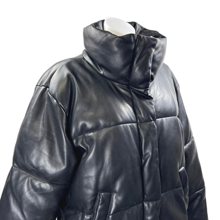 Abercrombie & Fitch Women's Black Long Sleeve Quilted Puffer Coat Jacket Size L