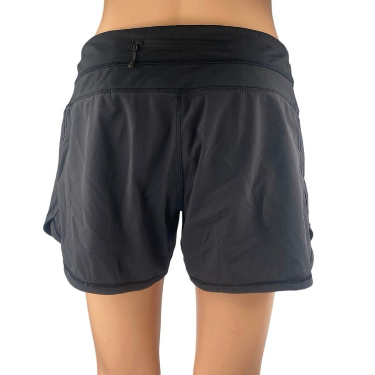 Lululemon Groovy Run Women's Black High Rise Yoga Athletic Running Shorts Size 6