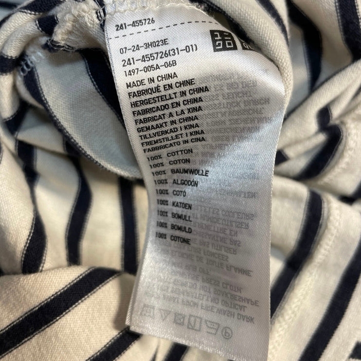 UNIQLO Women's Black White Knitted Stripe Long Sleeve Sweatshirt Sweater top M