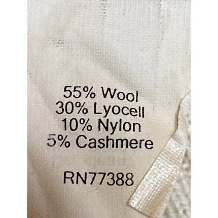 J.Crew Cream Wool Cable Knit V Neck Long Sleeve Button Cardigan Sweater Top Sz M