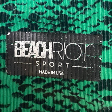 Beach Riot Ayla Women's Green Snakeskin Animal Print High Waist Leggings Pants S