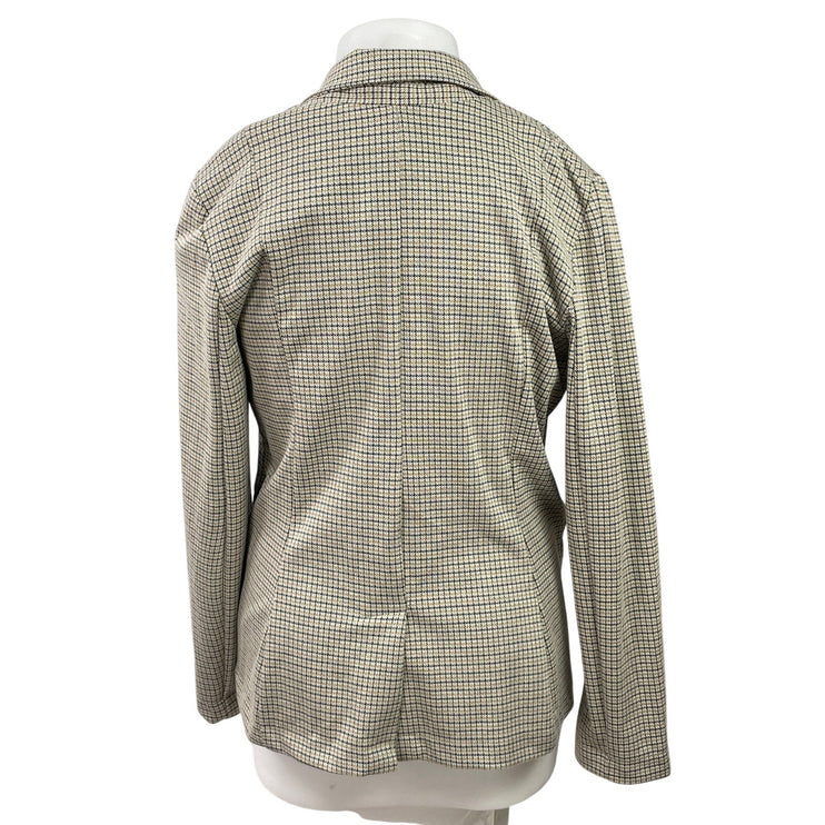 Anthropologie Maeve Tan Collegiate Knit Notch Lapel Blazer Coat Jacket Size XL