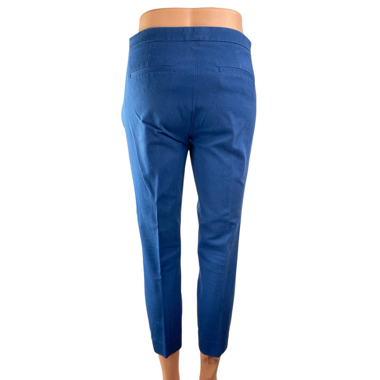 J.Crew Martie Women's Blue Bi-stretch Cotton Mid Rise Skinny Trousers Pants Sz 2