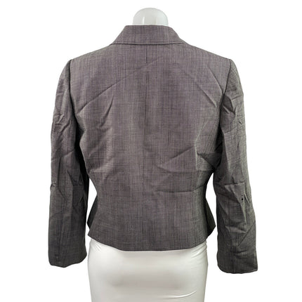 Tahari Women's Gray 100% Wool Long Sleeve Notch Lapel Blazer Coat Jacket Size 10