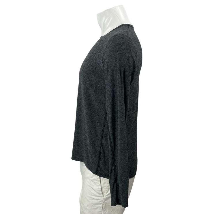 Outdoor Voices Men's Dark Gray Heather Long Sleeves Pullover Tee T-shirt Top S