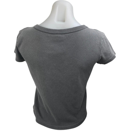 John Galt Nashville Skeleton Women's Gray Short Sleeve Graphic Tee T-shirt Top S