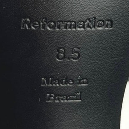 Reformation Gigi Strappy Leather Square Toe Ankle Strap Mid Heel Sandals 8.5