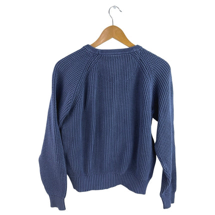 Ringers Western Men's Blue Plaid Lined Cozy Knit Pullover Sweater Top Size 8