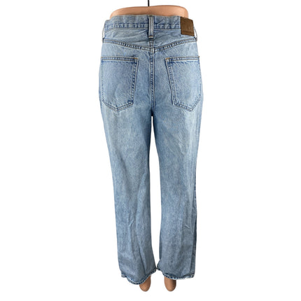 Denim Forum The Joni Women's Light Blue High Rise Loose Straight Jeans Pants 25