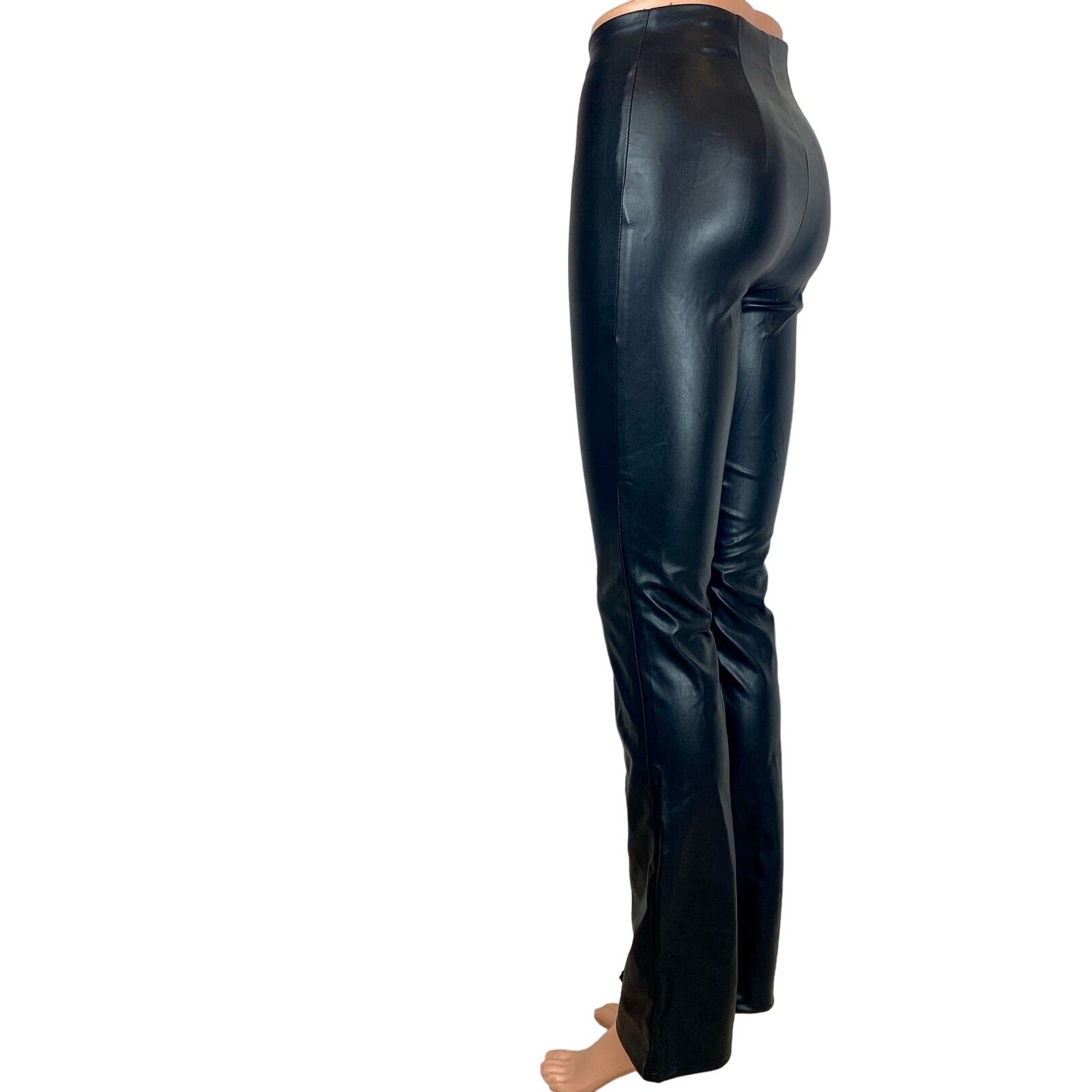 H and fashion m faux leather pants