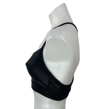 Bundle of 2 Lululemon Black Teal Strappy Yoga Athletic Sports Bra Crop Top Sz S