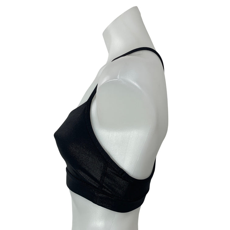 Bundle of 2 Lululemon Black Teal Strappy Yoga Athletic Sports Bra Crop Top Sz S
