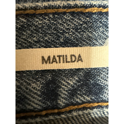 MNG Mango Matilda Women's Blue Mid Rise Medium Wash Straight Denim Jeans Size 1