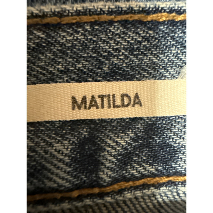 MNG Mango Matilda Women's Blue Mid Rise Medium Wash Straight Denim Jeans Size 1