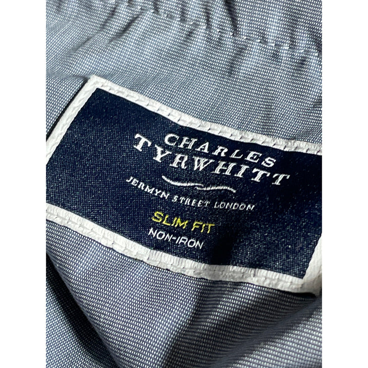 Charles Tyrwhitt Men's Khaki High Rise Slim Skinny Chino Trousers Pants 32W 32L
