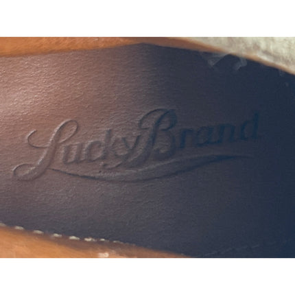 Lucky Brand Emilia Women's Beige Suede Lace up Almond Toe Ankle Chukka Boots 8