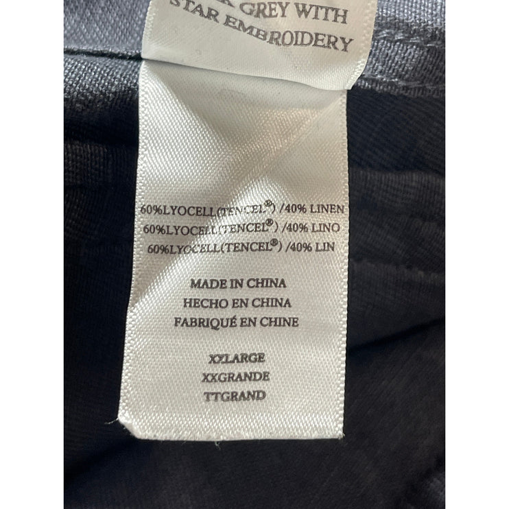 Rails Rowen Womens Gray Linen Long Sleeve Military Tie Hem Utility Jacket Sz XXL