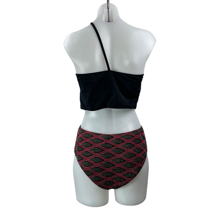 Circus Hotel Green Maroon Chevron 2 Piece Swimsuit Bottoms Sets Swimwear Size 44