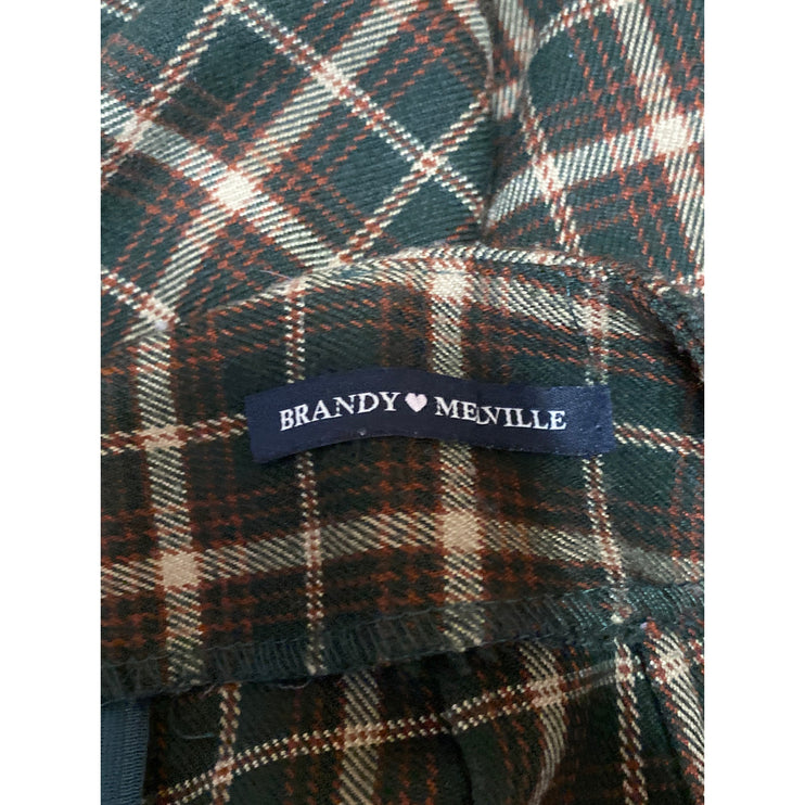 Brandy Melville X John Galt Cara Womens Plaid Check Mini Straight Pencil Skirt S
