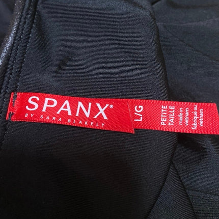 Spanx Women's Black Faux Vegan Leather High Waisted Skinny Leggings Pants Size L