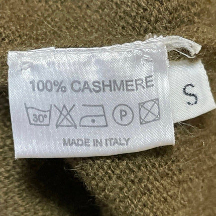 Lamberto Losani 100% Cashmere Olive Green Sleeveless Knit Sweater Tank Top Sz S