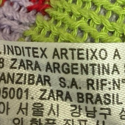 Zara Purple Cherry Floral Knit Long Sleeve Cardigan Sweater Tank 2 Pc Set Size S