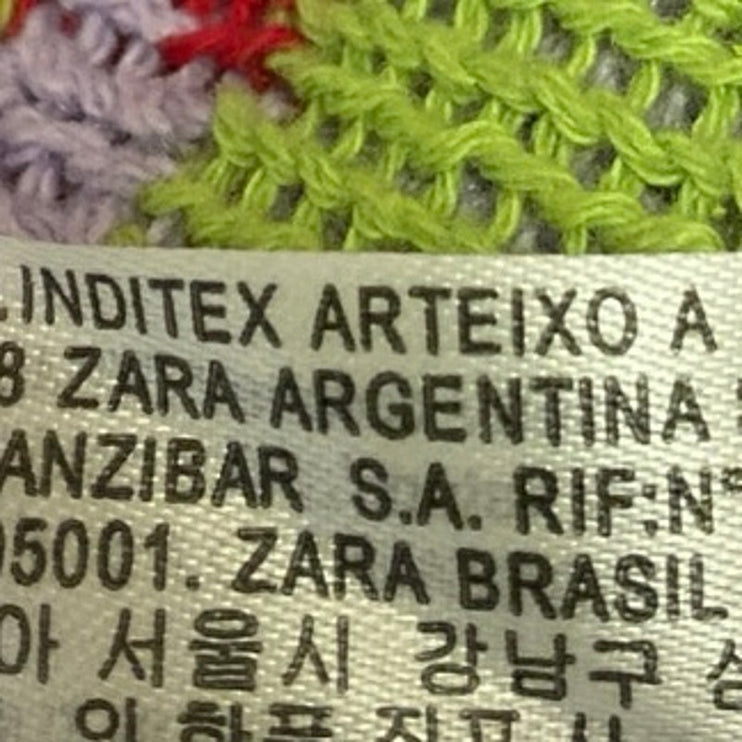 Zara Purple Cherry Floral Knit Long Sleeve Cardigan Sweater Tank 2 Pc Set Size S