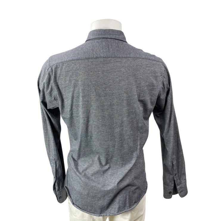Bonobos Men's Gray Long Sleeves Collared Slim Fit Button Down Shirt Top Size S