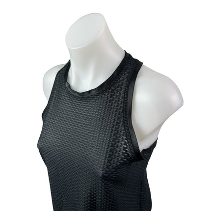 Koral Aerate Netz Black Geometric Yoga Athletic Activewear Muscle Tank Top Sz XS