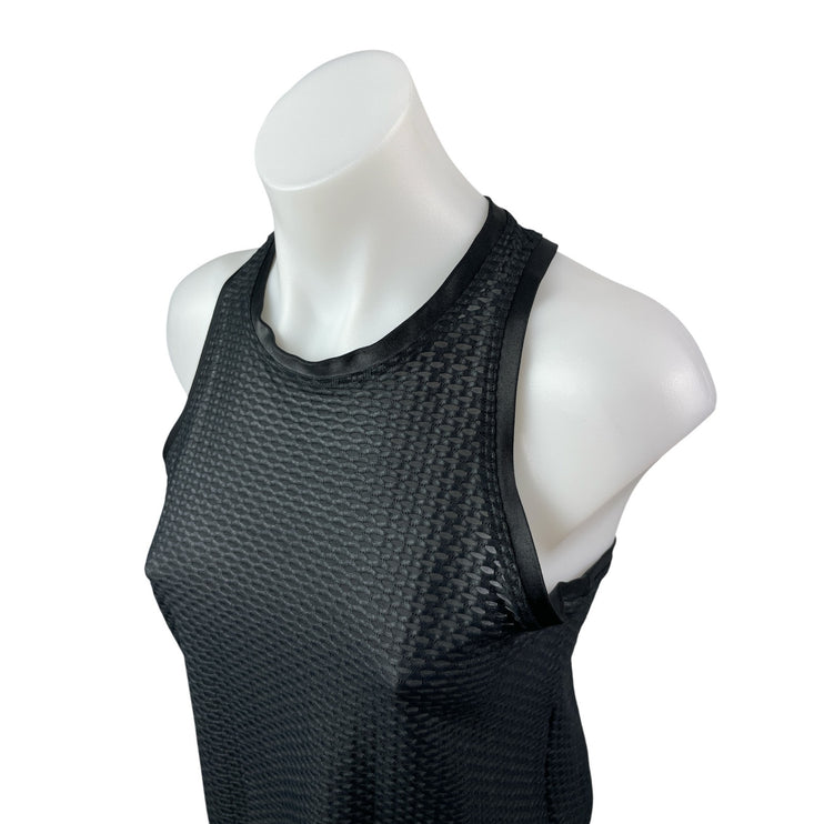 Koral Aerate Netz Black Geometric Yoga Athletic Activewear Muscle Tank Top Sz XS