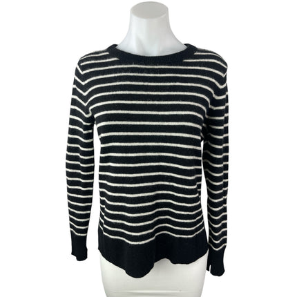 Halogen 100% Cashmere Womens Striped Crew Neck Long Sleeve Sweater Top Size S