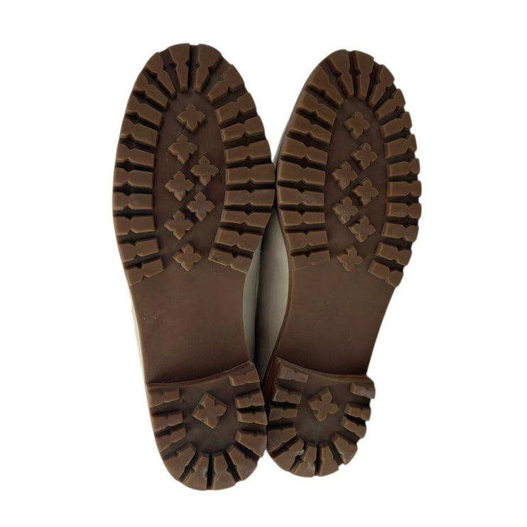 Madewell The Corinne Women's White Leather Round Toe Slip On Loafers Shoes 8.5