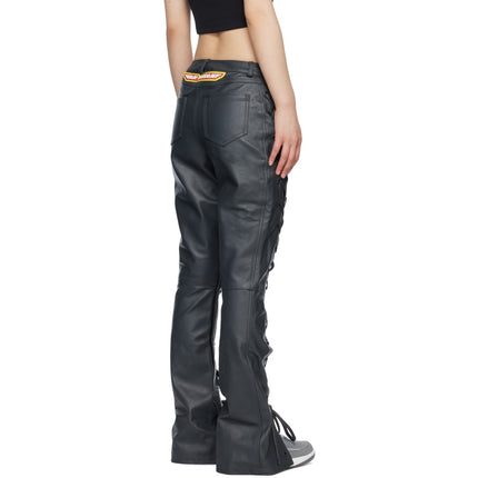 NEW $400 Nike Jordan x Travis Scott Cactus Jack Genuine Leather Moto Pants Sz 2