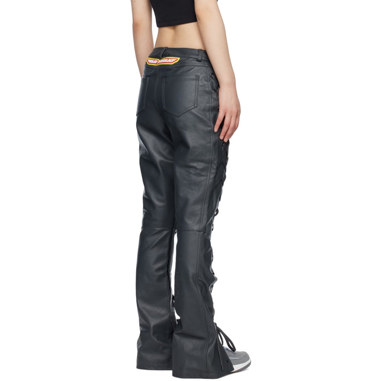 NEW $400 Nike Jordan x Travis Scott Cactus Jack Genuine Leather Moto Pants Sz 2