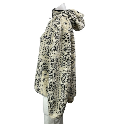 Anthropologie PE Nation Andorra Cream Bandana Paisley Zip Hoodie Sweatshirt M