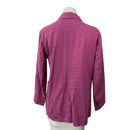 Jen's Pirate Booty Pink Long Sleeves Double Breasted Blazer Coat Jacket Sz XS/S