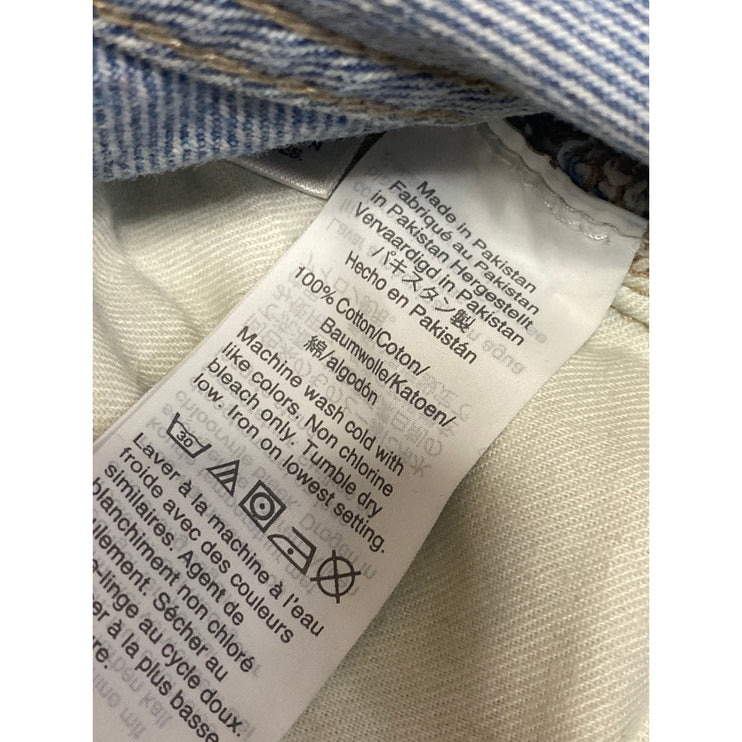 Madewell Darted Distressed High Rise Utility Barrel Mom Denim Jeans Pants Sz 31