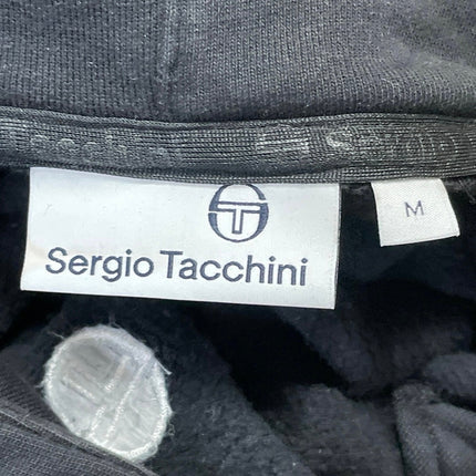 Sergio Tacchini Men's Black Full Zip Long Sleeve Hoodie Hooded Sweatshirt Top M