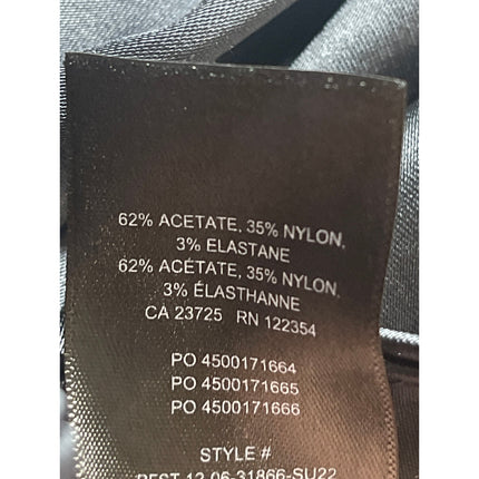 Aritzia Ten by Babaton Women's Black Satin Straight Leg Trousers Dress Pants 10