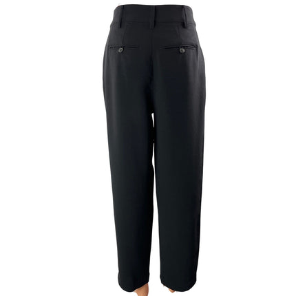 Madewell Women's Black High Waisted Straight Leg Pleated Trousers Pants Size 00