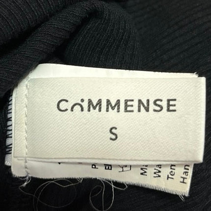 Commence Women's Black Rib Knit High Neck Long Sleeve Crop Shirt Sweater Top S