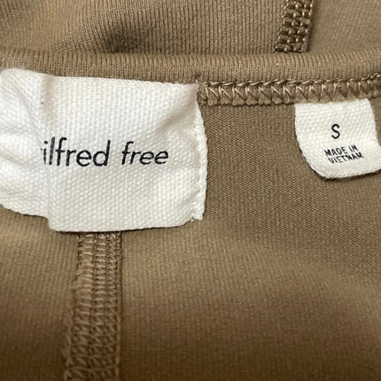 Aritzia Wilfred Free Tan Taupe Sleeveless Cami Scoop Neck Flare Jumpsuit Size S