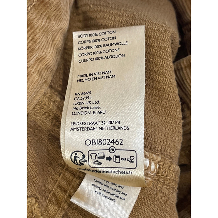 Urban Outfitters BDG Women's Tan Corduroy Wide Leg Baggy Trousers Pants Size 8