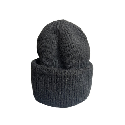 NEW Z Supply Women's Black Rib Knit Cuffed Snow Winter Bonnet Beanie Cap Hat OS