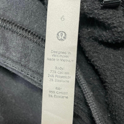 Lululemon All Yours Women's Black Long Sleeve Fleece Hoodie Sweatshirt Top 6