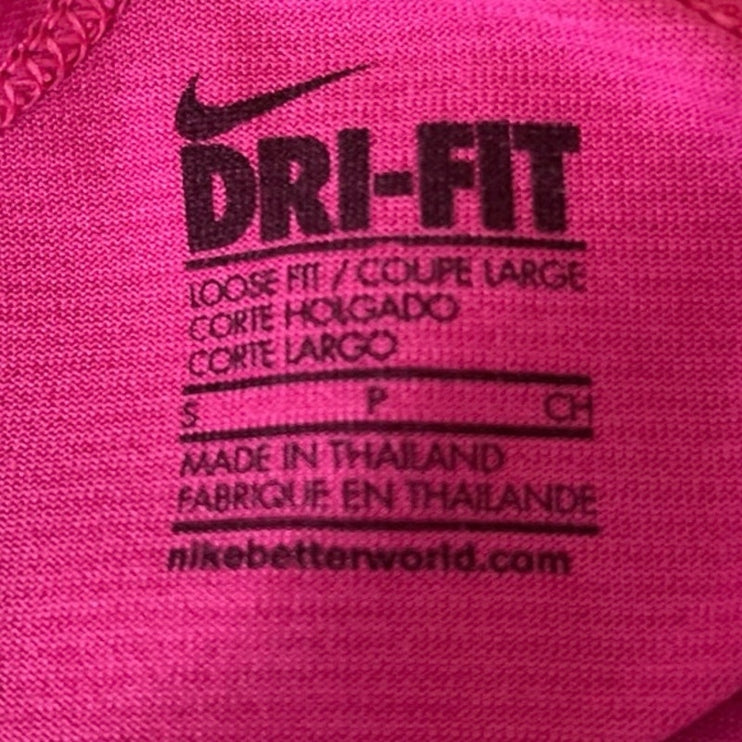 Nike Pink Yellow Sleeveless Racerback Scoop Neck Yoga Athletic Tank Top Size S