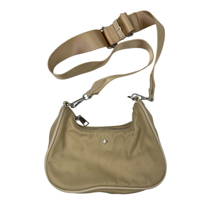 Peta & Jain Paloma Beige Cappuccino Nylon Crossbody Strap Hobo Bag Handbag OS