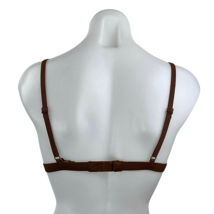 SKIMS Women's Brown Mesh Sheer Adjustable Strap Triangle Bralette Bra Top Sz XS