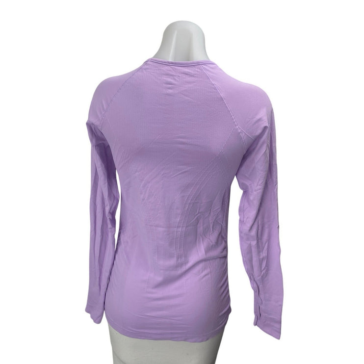 Athleta Womens Purple Crewneck Long Sleeve Activewear Athletic Tee T-shirt Top S